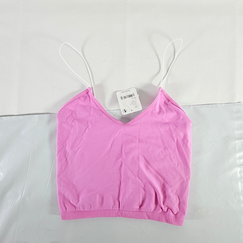 Free People Skinny Strap Seamless Brami Mauve Pink Cami Crop Top XS/S NWT‎